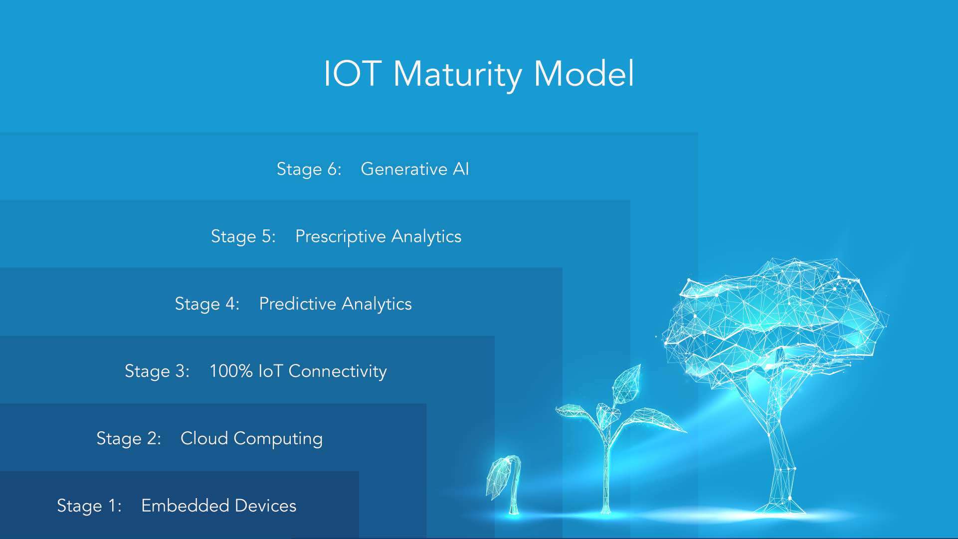 visualization of 6 stages of IoT Maturity Model