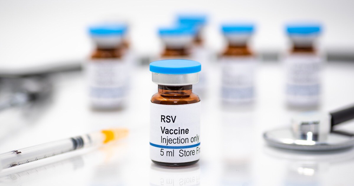 bottles of RSV vaccine