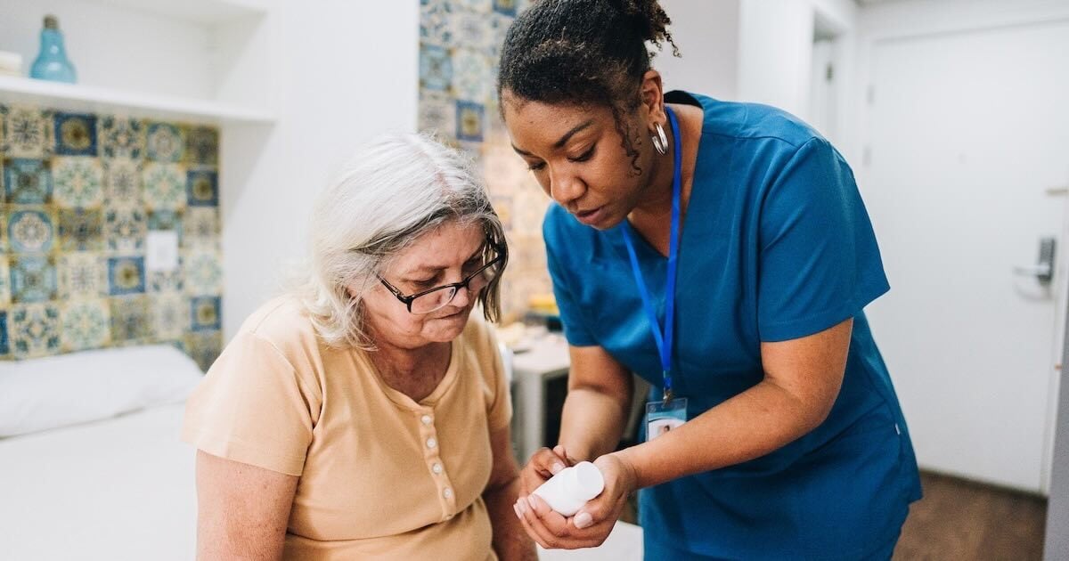 patient receiving education about a certain medication